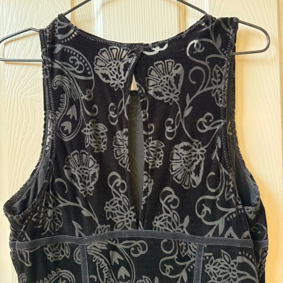 Free People Intimately Burnout Babe Black Velvet Bodycon Dress Festival Large - Picture 10 of 12